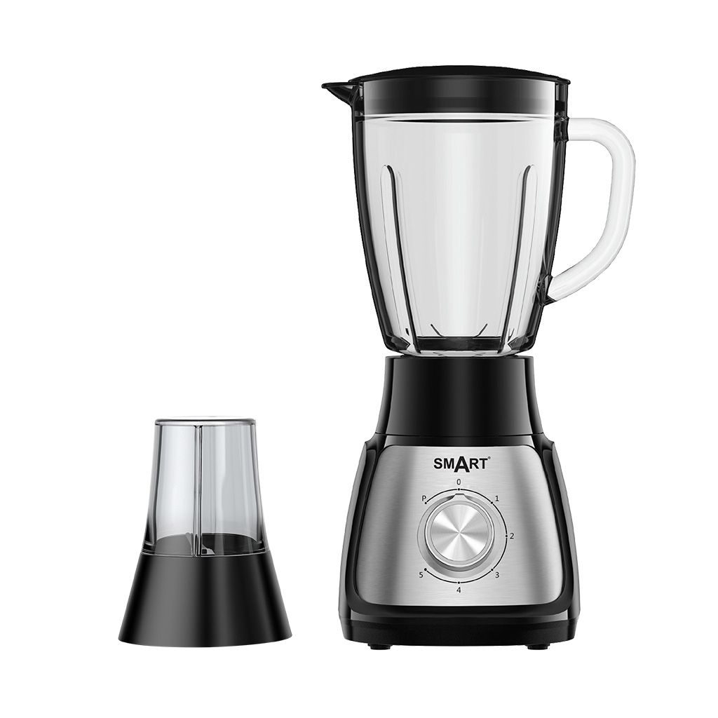 Liquidificador SMART 1.5L Com Moinho Jarra Vidro 500W, Inox